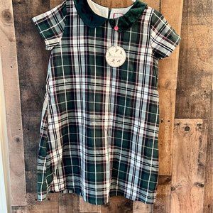 New SweetHoney Sweet Honey Girls plaid Christmas dress size 12 holiday